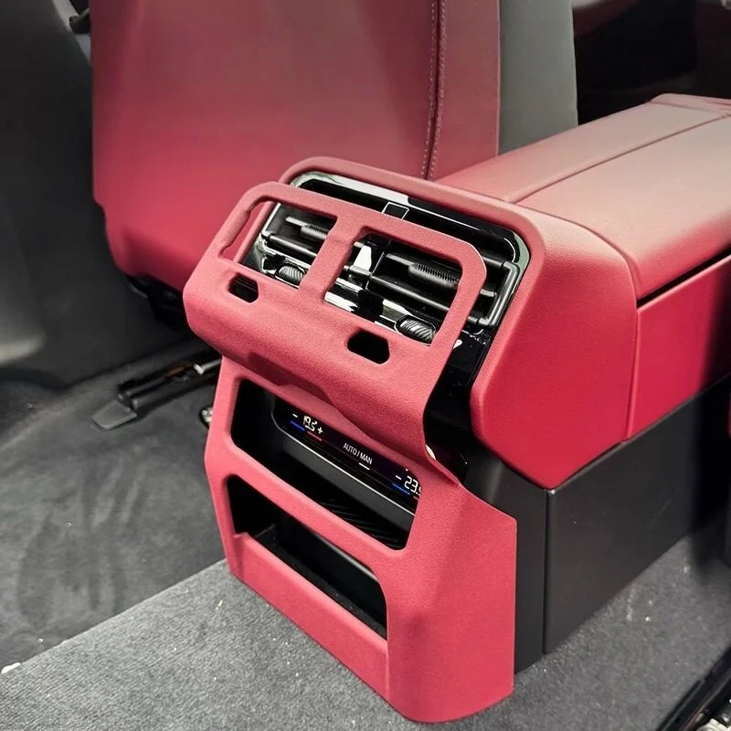 For BMW 5 Series G60 i5 2024-2026 Rear Air Conditioner Air Outlet Protective Cover Vent Kick Proof Frame Trim Car Accessories view 3