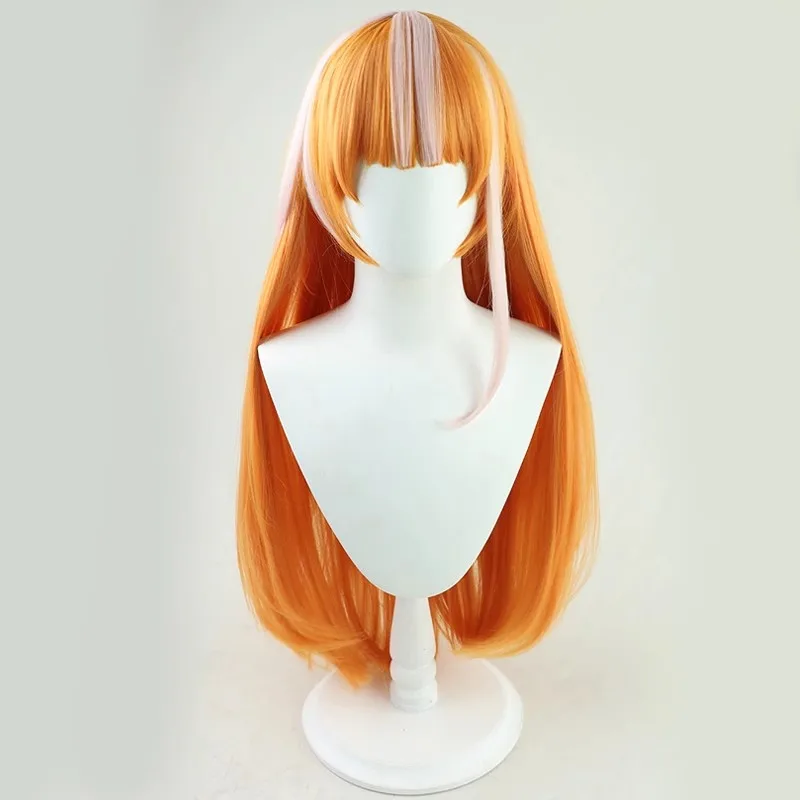 Peluca de Cosplay de Anime Uma Musume Pretty Derby Akikawa Yayoi, accesorio para fiesta de Halloween, pelo sintético de fibra resistente al calor + gorro de peluca