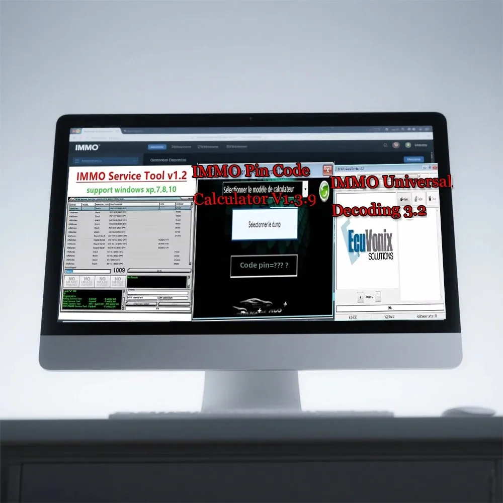 IMMO Pin Code Calculator V1.3.9 + IMMO Service Tool V1.2 Universal Car Key Decoding Software 3.2 with Free Keygen & Installation