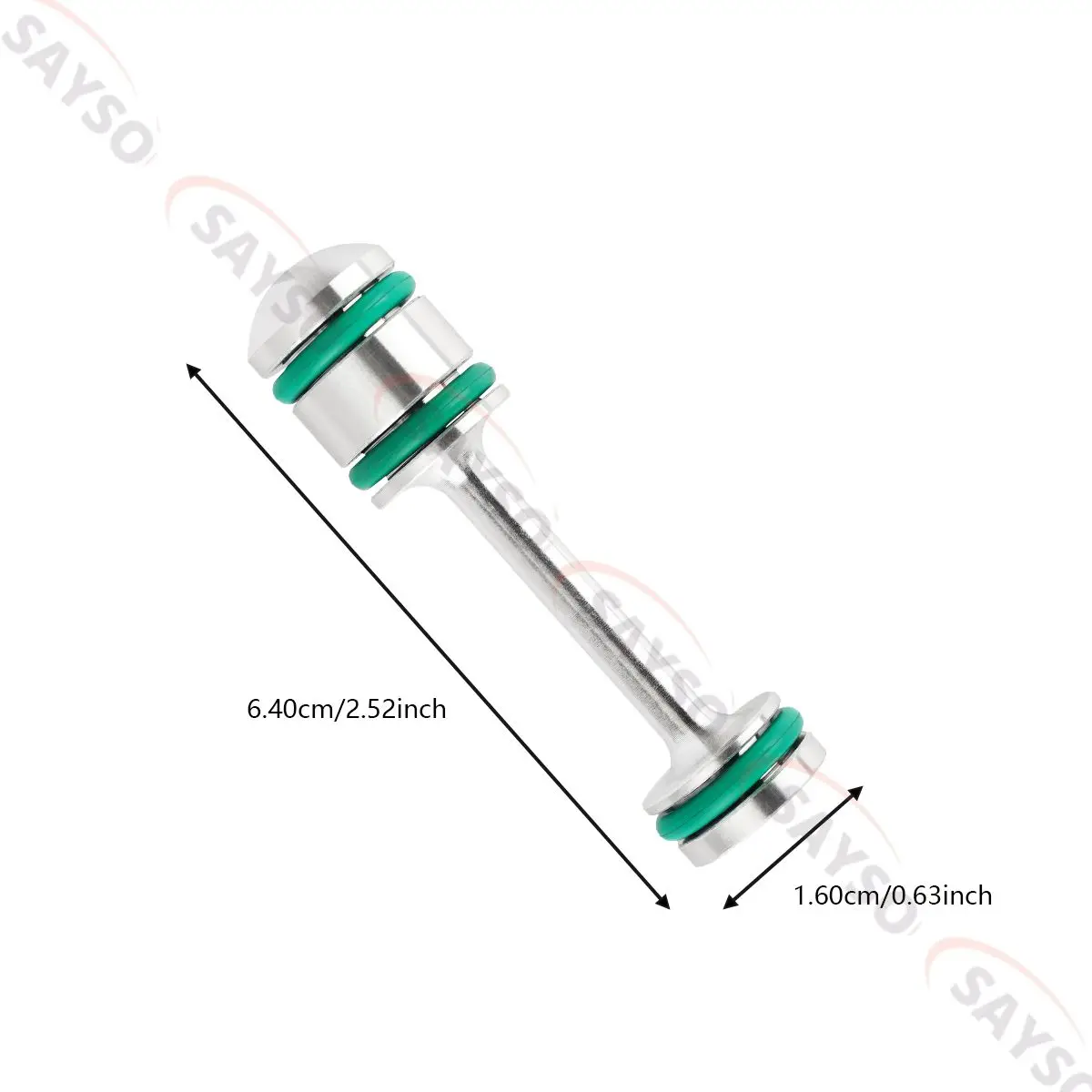 Silver ​Aluminum Oil Diverter Barbell For GM Gen III & IV Engines LS1 LS3 LS2 LS6 L92 L99 L33 LQ4 LQ9 4.8L 5.3L 5.7L 6.0L 6.2L