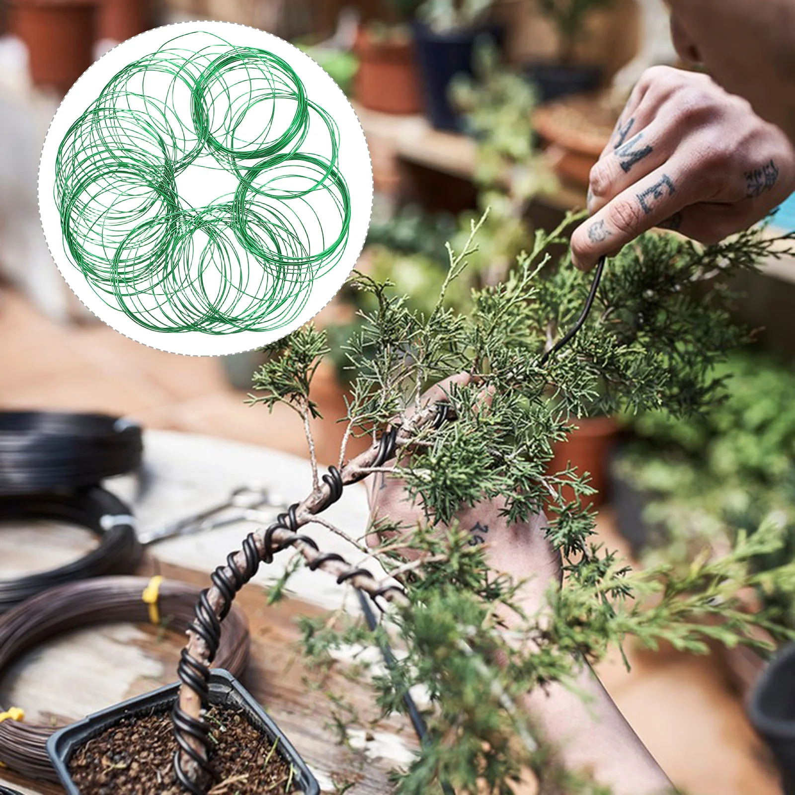 لفة سلك ألومنيوم مرنة سلك حرفي قابل للانحناء لصنع المجوهرات نحت شجرة بونساي ترتيب الزهور بنفسك #6