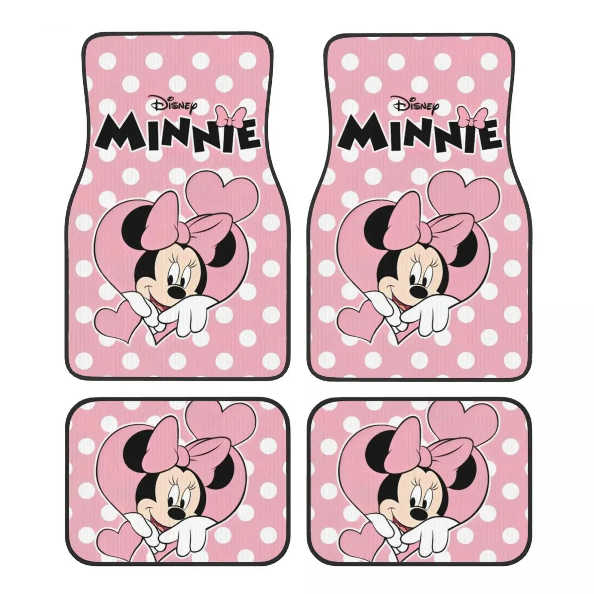 

Kawaii Minnie Cartoon Automotive Floor Mats for Cars Universal Fit Full Set Car Floor Mats Non-Slip for Truck Sedans