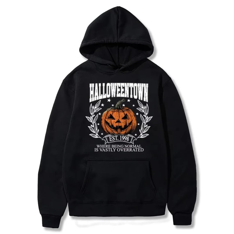 

Halloween Town 1998 Retro Halloween Sweatshirt Pumpkin Autumn Party Trendy Sweatshirt Men Womnen Brand Pullover Fleece Hoodies