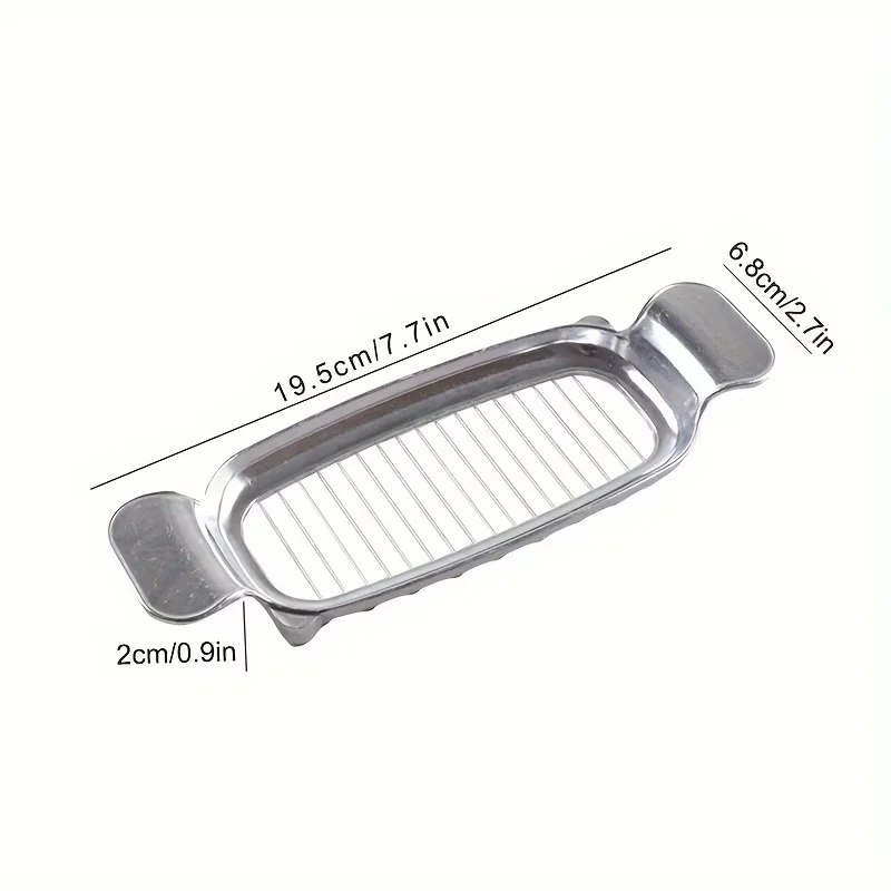 1 Piece Effortless Butter & Cheese Slicer, Solid Stainless Steel with Comfort Grip, Makes Even Slices in One Move
