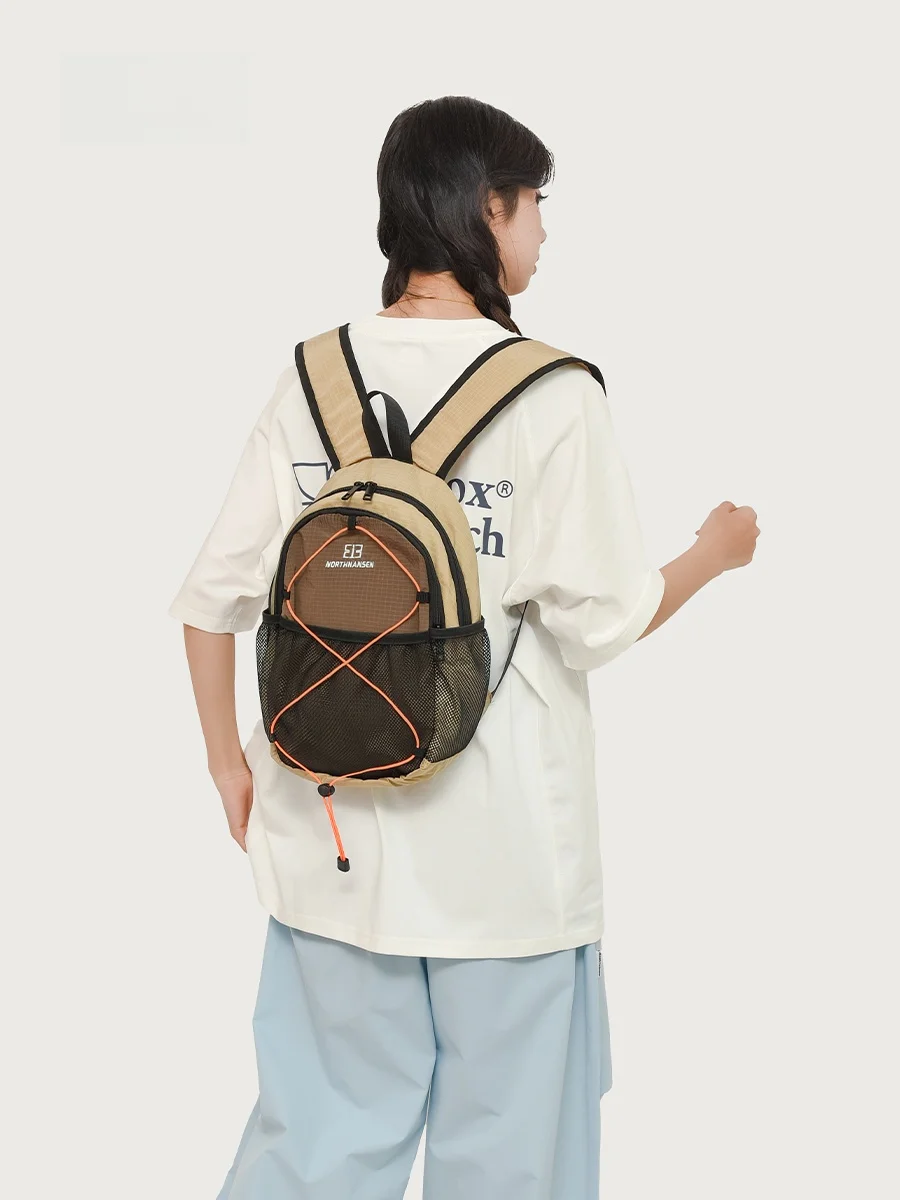 MGZ New Unisex Outdoor Climbing Backpack Large Capacity Casual Color Block Double Shoulder Bag for Students And Children
