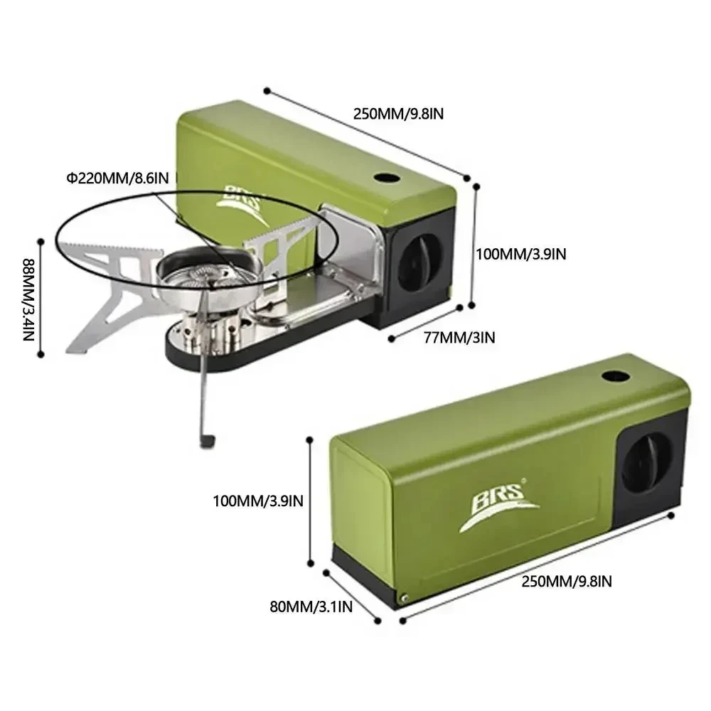 

BRS Outdoor Folding Cassette Stove BRS-97 Portable Storage Camping 3800W Burner Picnic Barbecue Windproof Gas Furnace Hot Pot