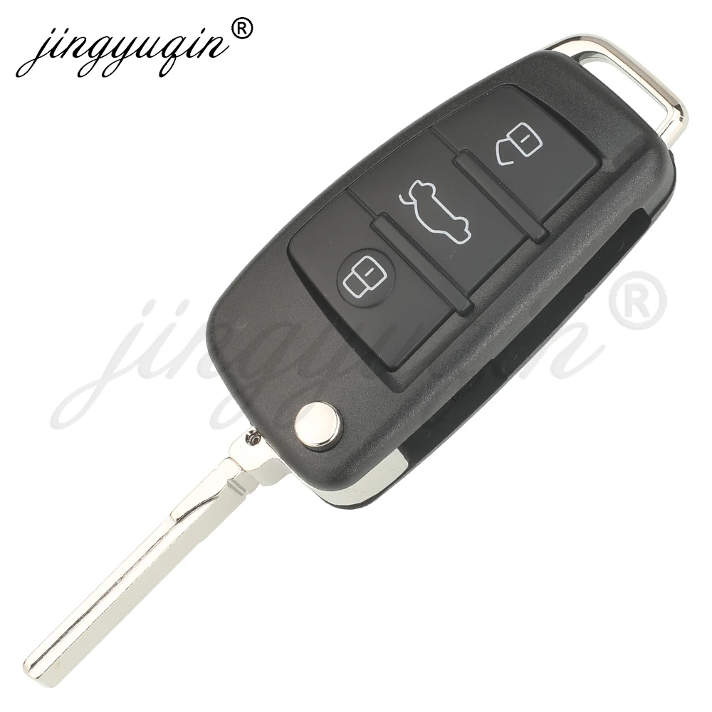 jingyuqing 315/433Mhz ID48 Fernbedienung Autoschlüssel für Audi A1 A3 A4 A6 A8 TT S1 S3 S4 Q3 B7 R8 8E0837220L/E 8P0837220D/G/EF 8X0837220D – Detail 5