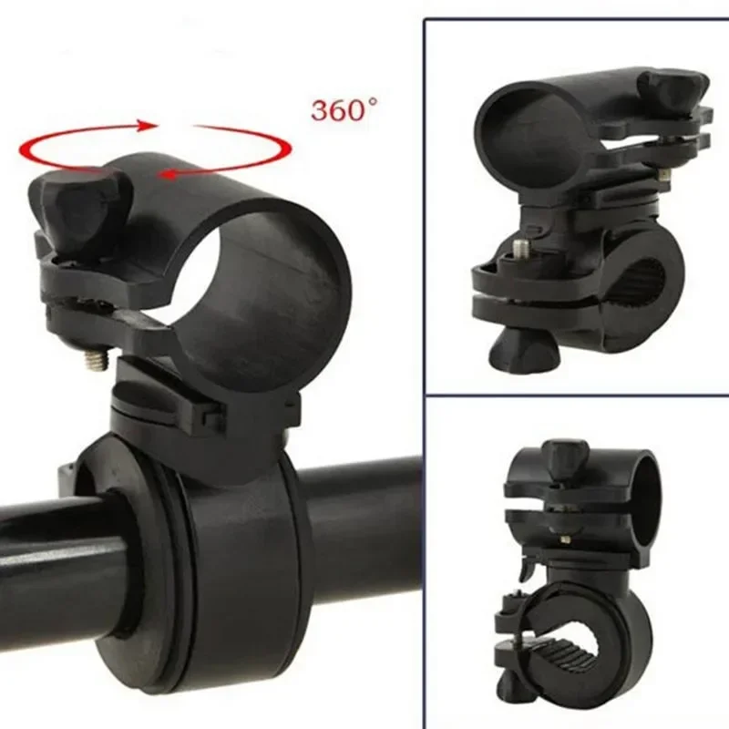 New LED Torch Bracket Mount Holder 360 Rotation Bicycle Lights Holder Cycling Bike Flashlight Clamp Lamp Clip Accessories