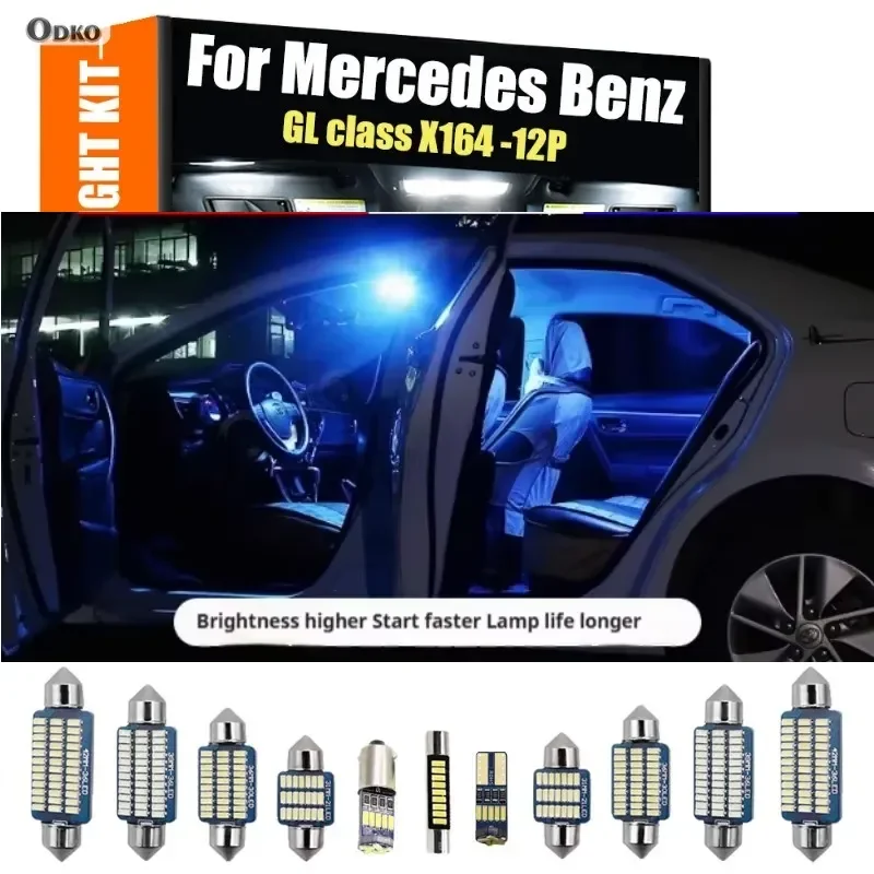 ZITWO 12PCS  LED Interior Light Kit For Mercedes Benz GL class X164 Automobiles, Parts & Accessories Signal Lamp Car Lights