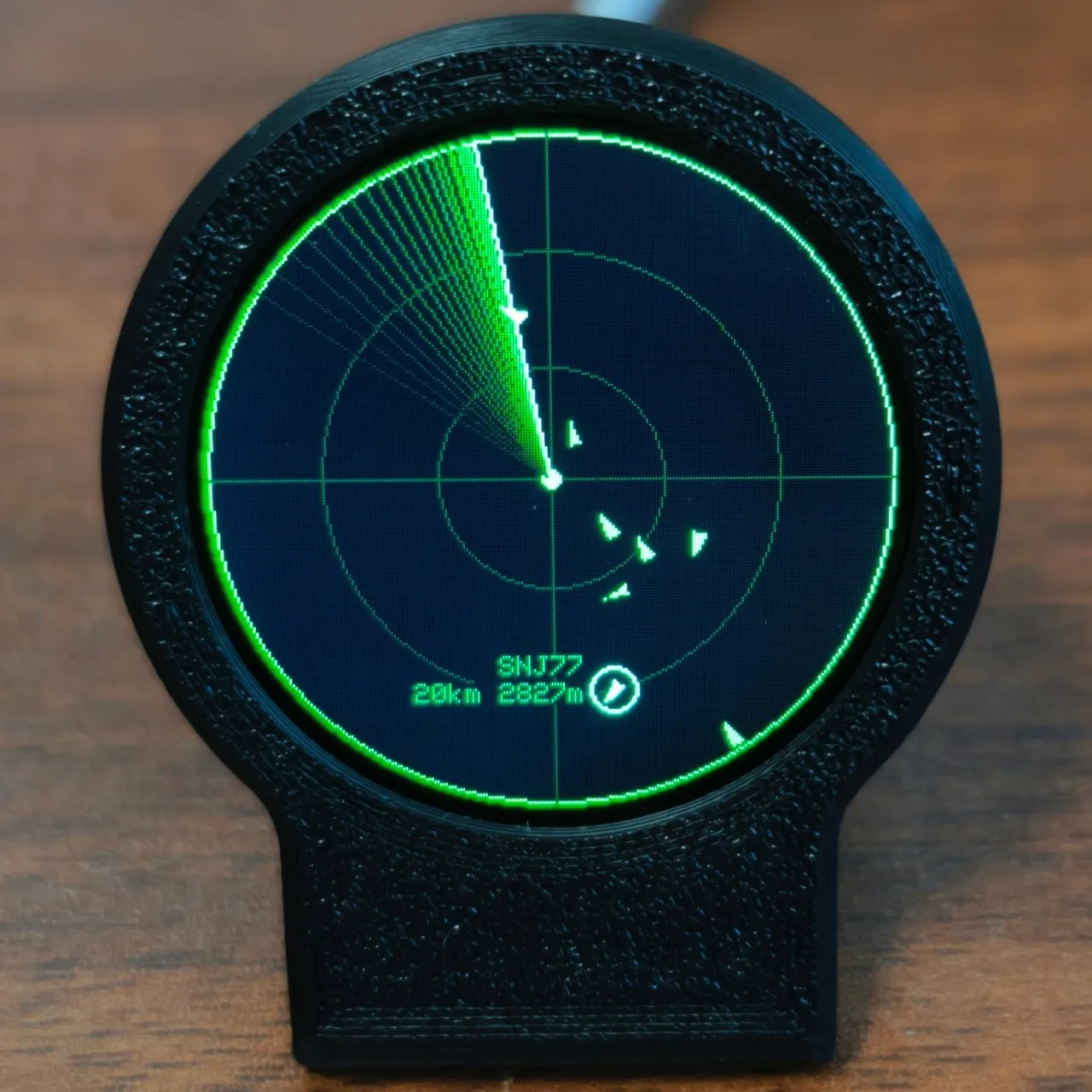 3D Printed Shell Deskradar Real-time Aircraft Radar Display | ADS-B Data Desktop Gadget