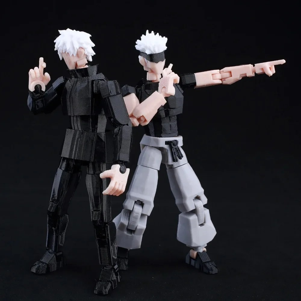 9L3D Gedruckte Jujutsu Kaisen 3D Minifiguren, Satoru Gojo & Geto Suguru Actionmodell Anime PVC Sammlerstatue Geschenk für Fans