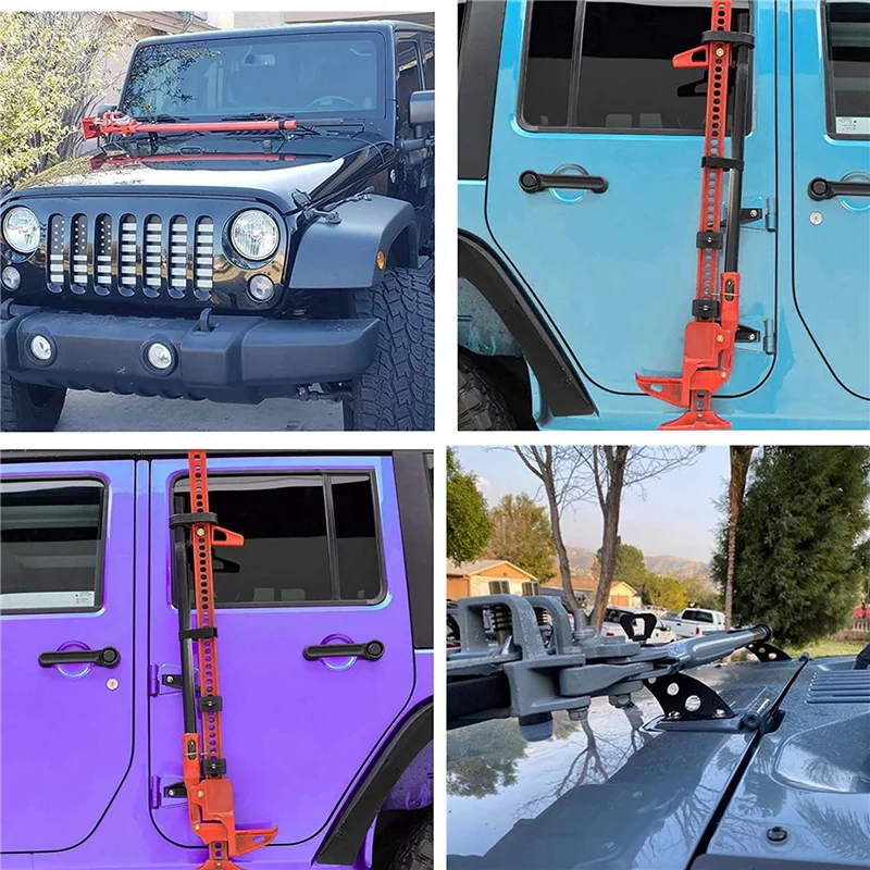 Lifting Jack Stands Hi Lift Jack Bracket Door Hinge Hood Hinge Mount Kit For 2007-2020 Wrangler JK JL JKU JLU-X67A