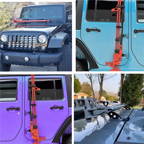 Imagen 1 del producto Soportes de gato de elevación, soporte de gato de elevación alta, bisagra de puerta, Kit de montaje de bisagra para Wrangler JK JL JKU JLU-X67A 2007-2020