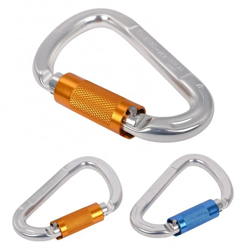 Rock Climbing Auto Locking Clip 25KN Carabiner for Rappelling Rescue Survival Camp Mountaineering Hook Outdoor Carabiner Hook