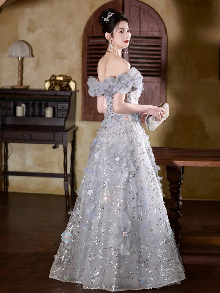 Ele Princ Dr for Women's Birthday Par Banquet Host فستان سهرة للفتيات أنيق كوري Sle مصنوع يدويًا