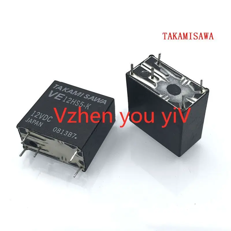 1-10PCS 100%New original relay For TAKAMISAWA VE12HS5-K 24HS5 5PIN 12vdc 24vdc one open one close