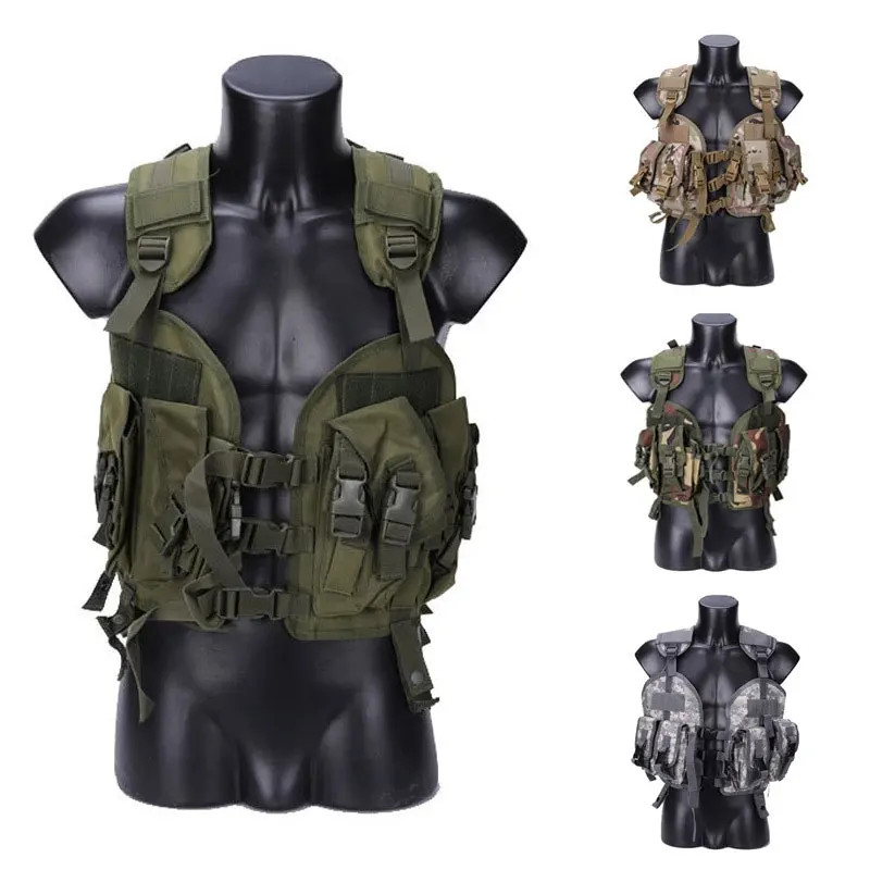 

Playful Bag Seal Tactical Vest 600D MOLLE Camouflage Training Suit Military Fans Combat Vest Adjustable Hunting Gear QG198S