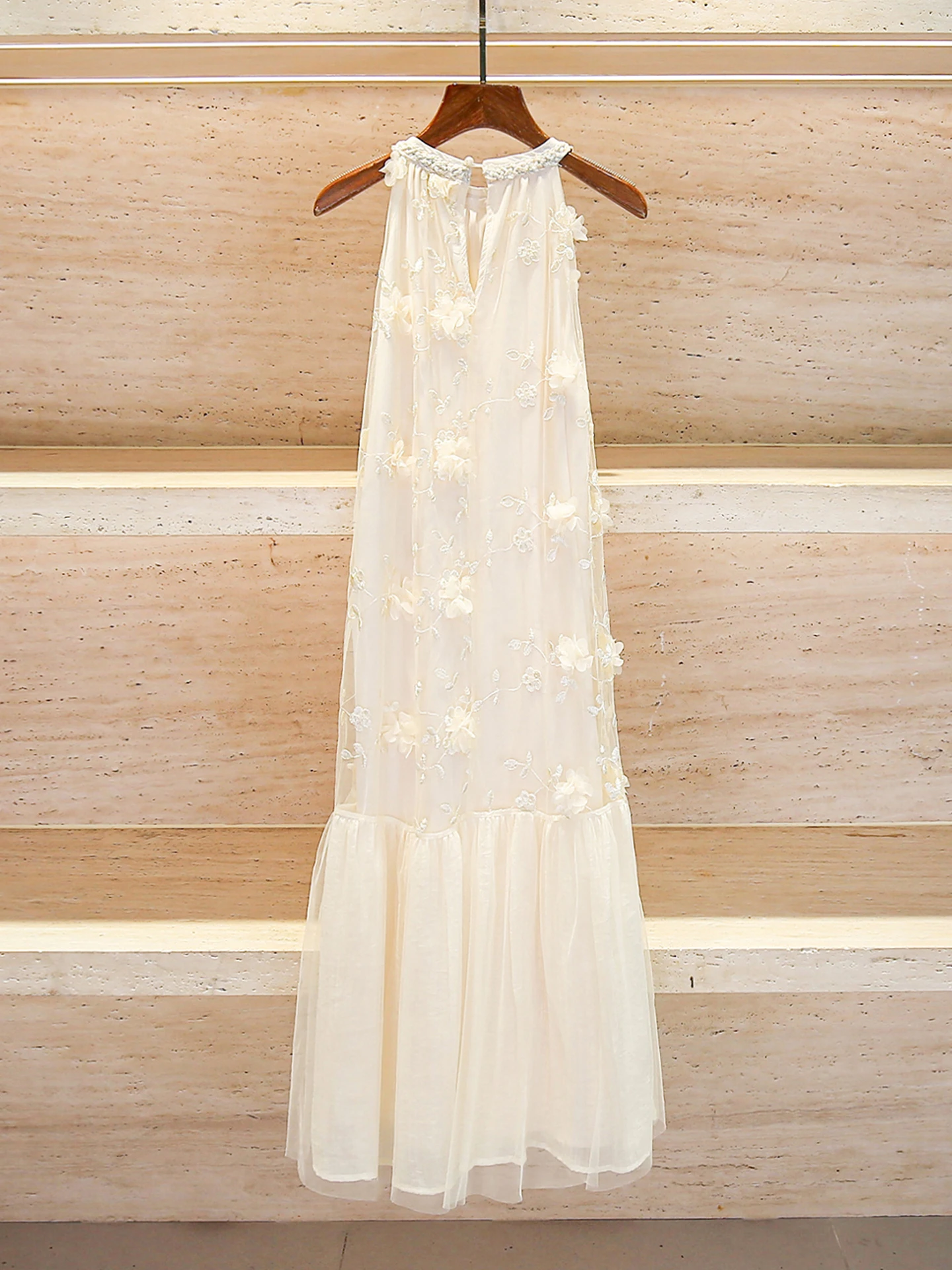 

Ele Embroidered Flower Me Neline Vest Dr High Waist Long Skirt Svel Summer 2025 Commute Simple Sle Chinese...