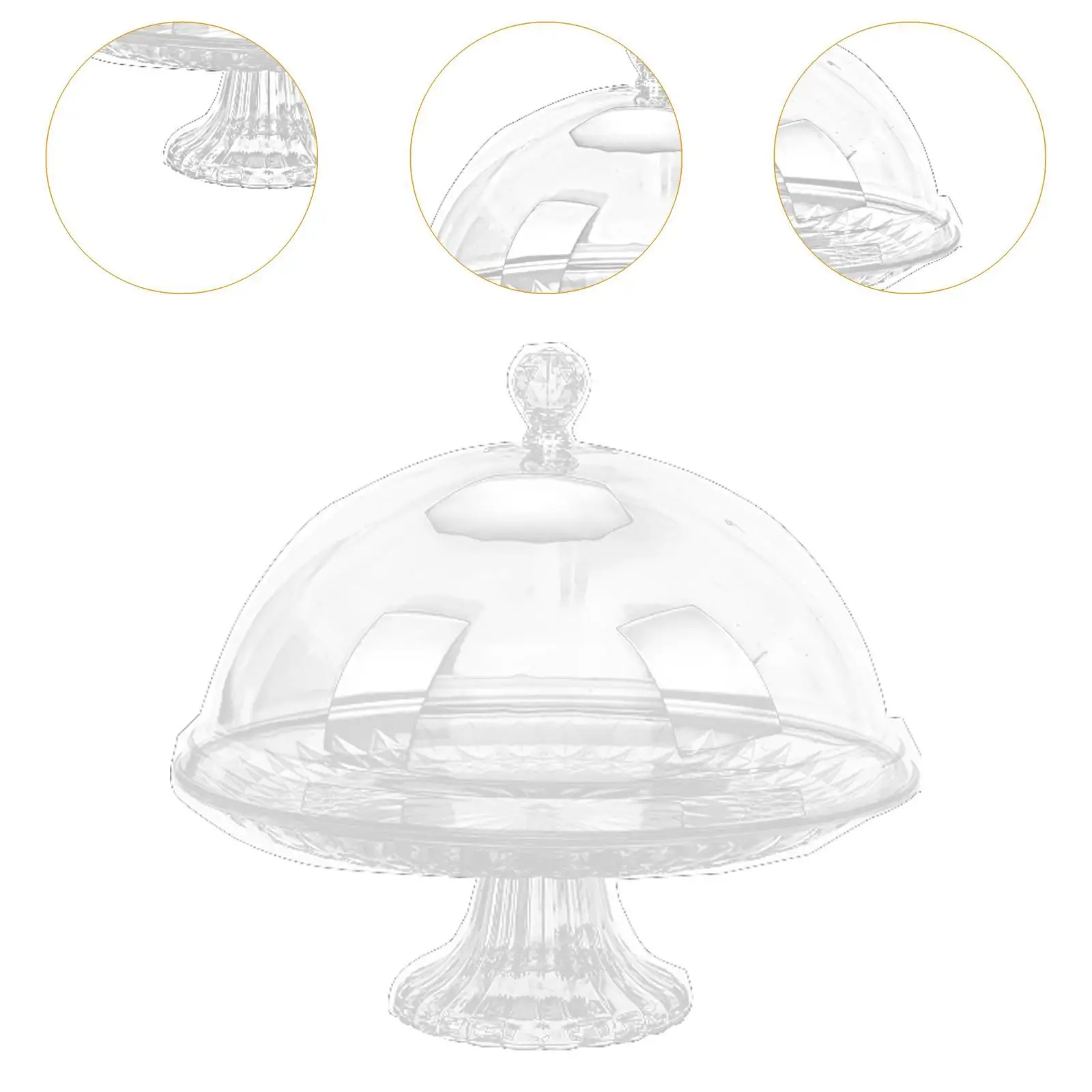 Lidded Serving Tray Nuts Tray Elegant Multiuse Fruit Bowl Appetizer Serving Tray Cake Stand for Pie Cookies Fruit Cake Holiday