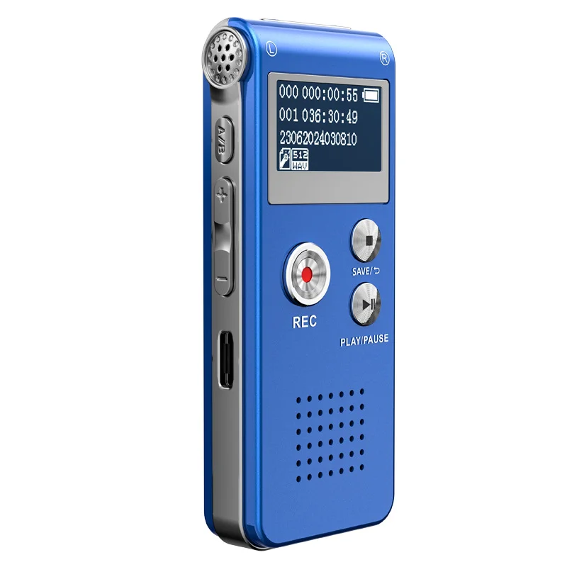 Digitaler sprachaktivierter Rekorder mit Wiedergabe, 64 GB MP3-Player, Sound-Audiorecorder, professionelle Mini-USB-Flash-Laufwerksaufzeichnung