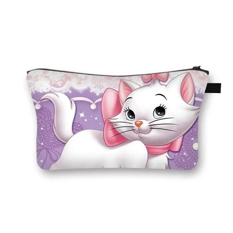 Disney Marie Cat Cosmetic Bag Cartoon Figure Marie Kawaii Large Capacity Travel Storage Bag Women\'s MakeUp Washing Bag Kids Gift