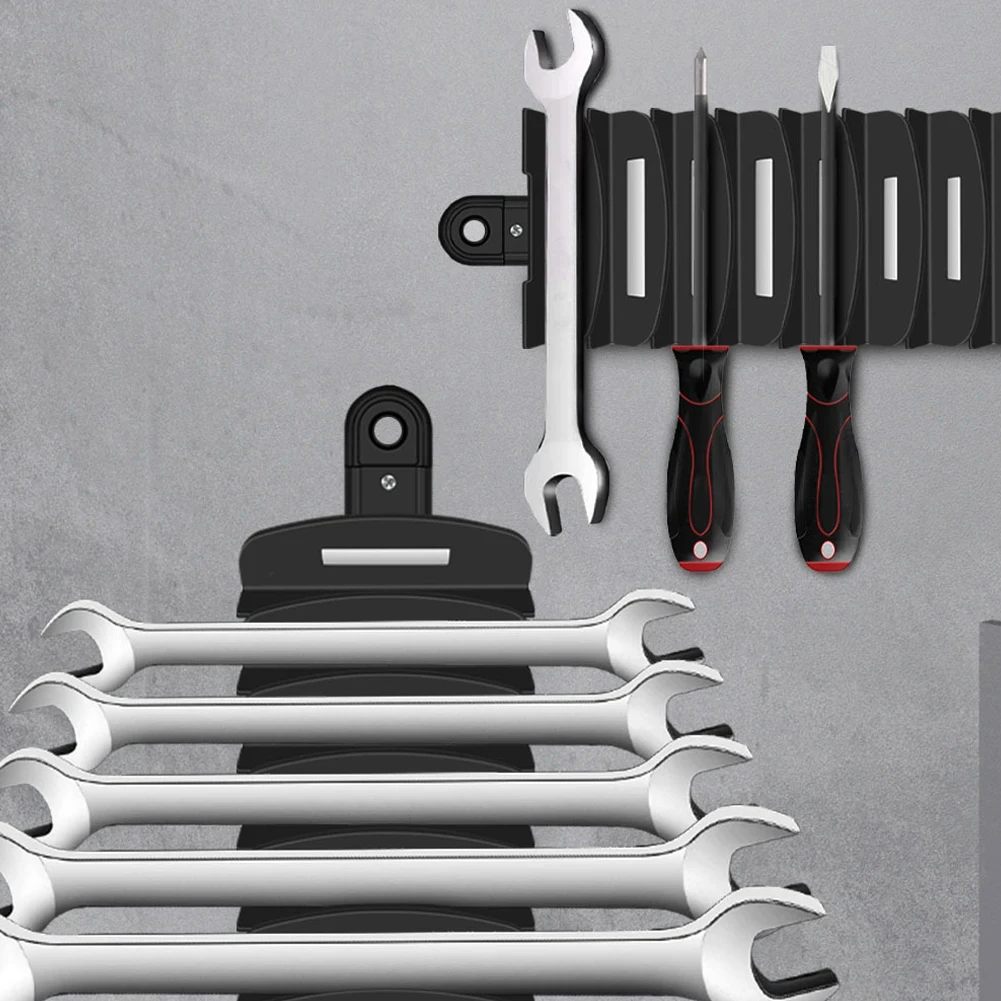 

1 шт. держатель гаечного ключа сверхмощный магнитный органайзер для гаечных ключей с 14 слотами регулируемая направляющая лоток для хранения гаечных ключей держатель детали инструментов