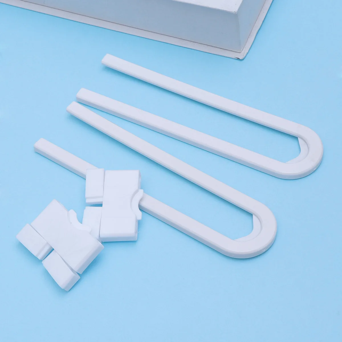 

4 шт. замок для шкафа, безопасность детей, детская кухонная дверь шкафа, U-образный регулируемый замок, 5 дюймов, максимальное расстояние D, ручка, совместимая