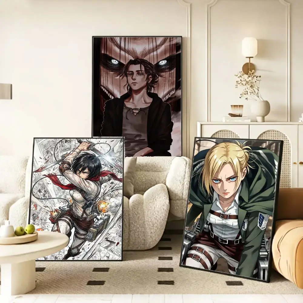 COOL A-Attack on Titan-n HD  Poster HD Self Adhesive Waterproof Wall Art Ideal for Home Office Dorm Gift