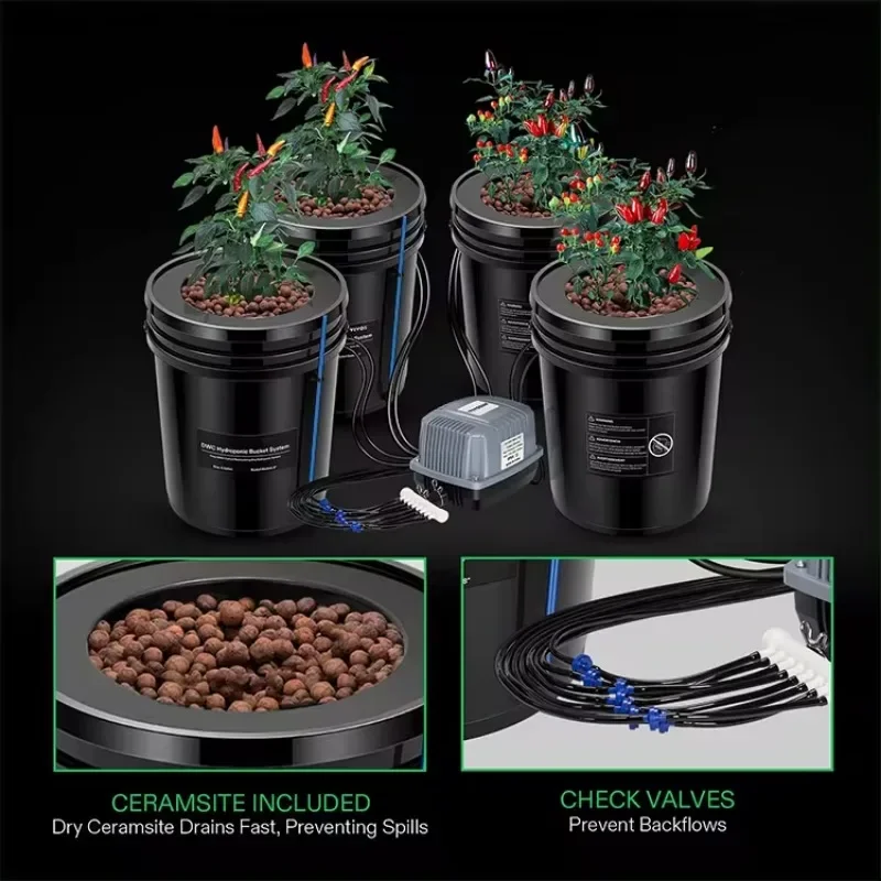 5 Gallon DWC Hydroponic System Kit