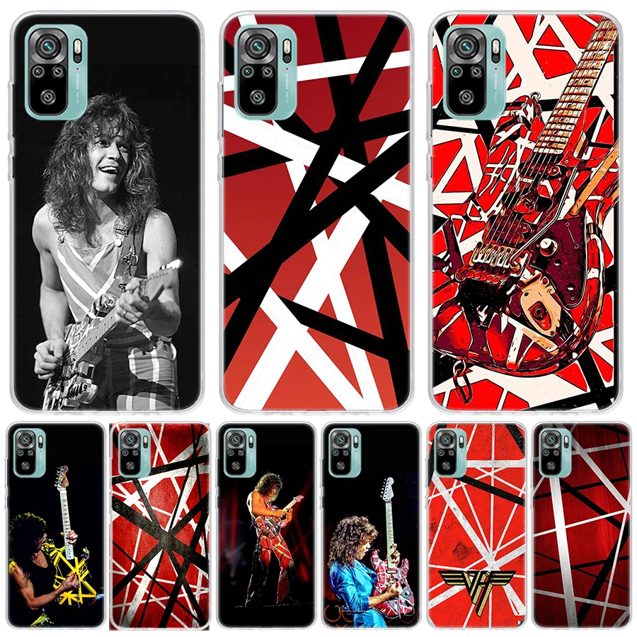 Eddie Van Halen Graphic Guitar For Xiaomi Redmi Note 13 12 11S 11 10S 10 Pro Phone Case  11T 11E 9S 9 8T 8 7 Plus Fundas Cover C