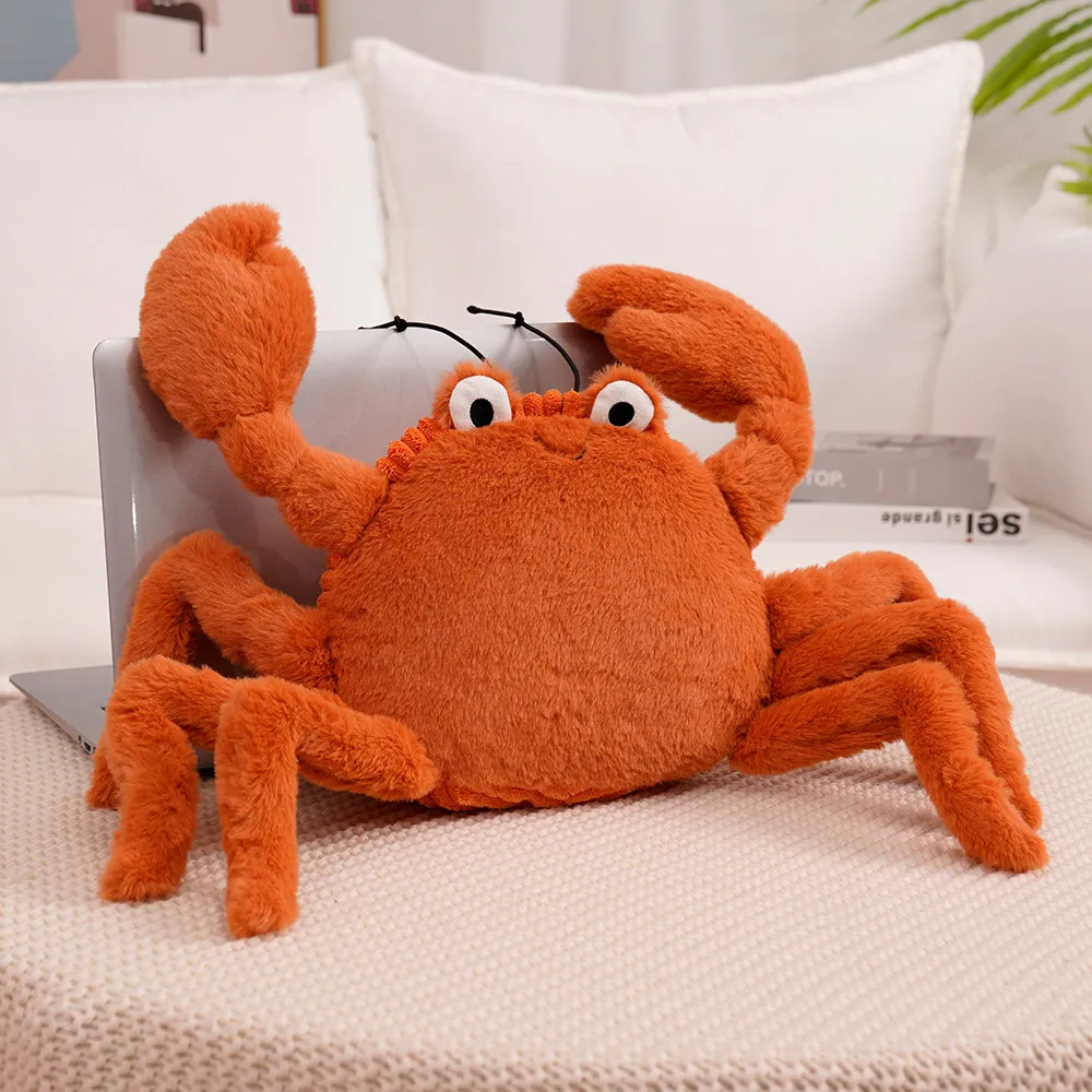 1pc Adorable Soft Lifelike Lobster  Crab Plueshie Stuffed Cartoon Sea Animals Toys Baby Appease Doll for Kids Birthday Xmas Gift