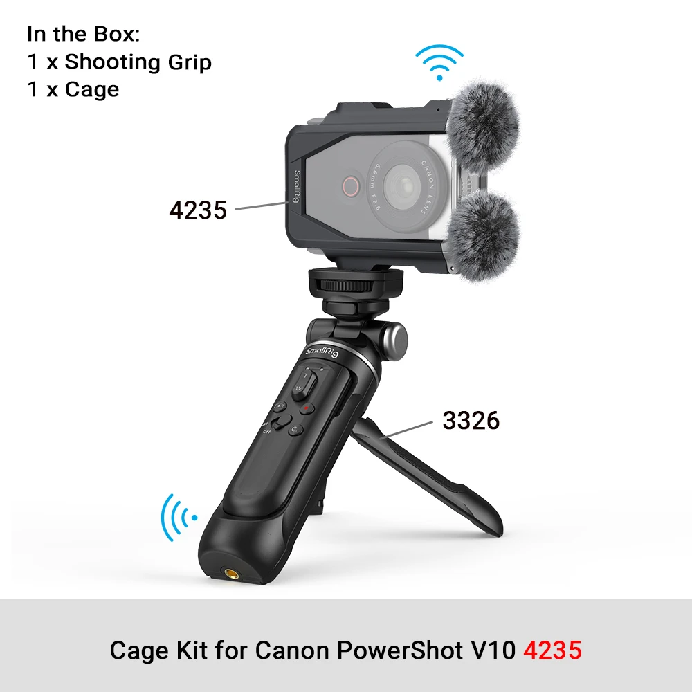 SmallRig Cage Kit for Canon PowerShot V10 Silicone with