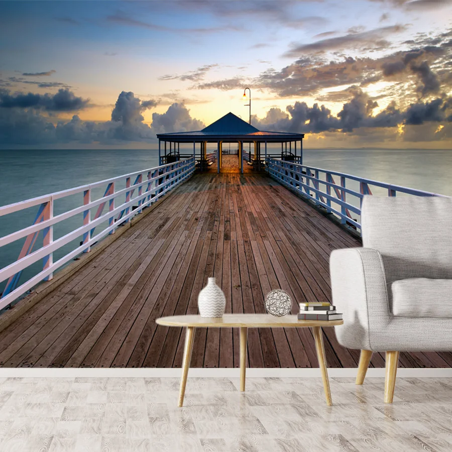 

Изготовленные на заказ съемные обои для украшения гостиной, пейзаж, морской пейзаж, контактные обои, фрески для домашнего декора