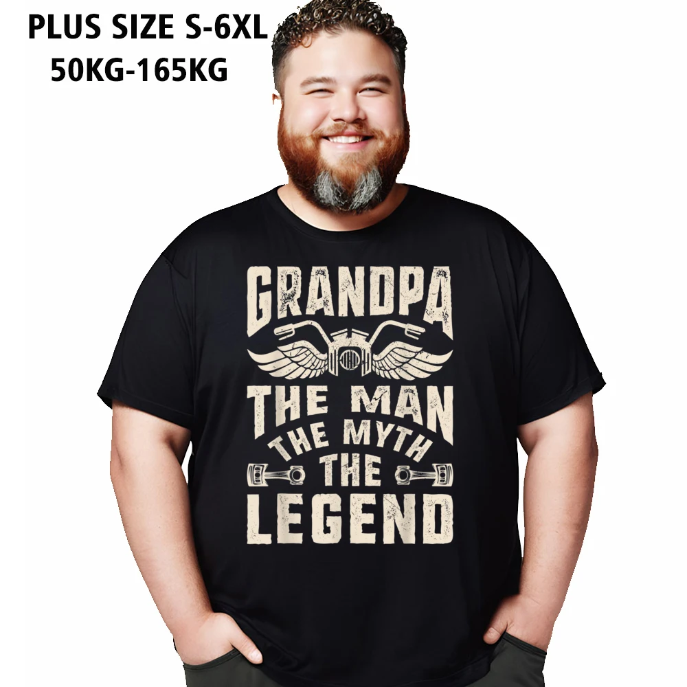 Grandpa The Man The Myth 100% Cotton Woman Short Sleeve Tees Leisure Mother Day T-shirts Funny T Shirt Plus Size Crew Neck