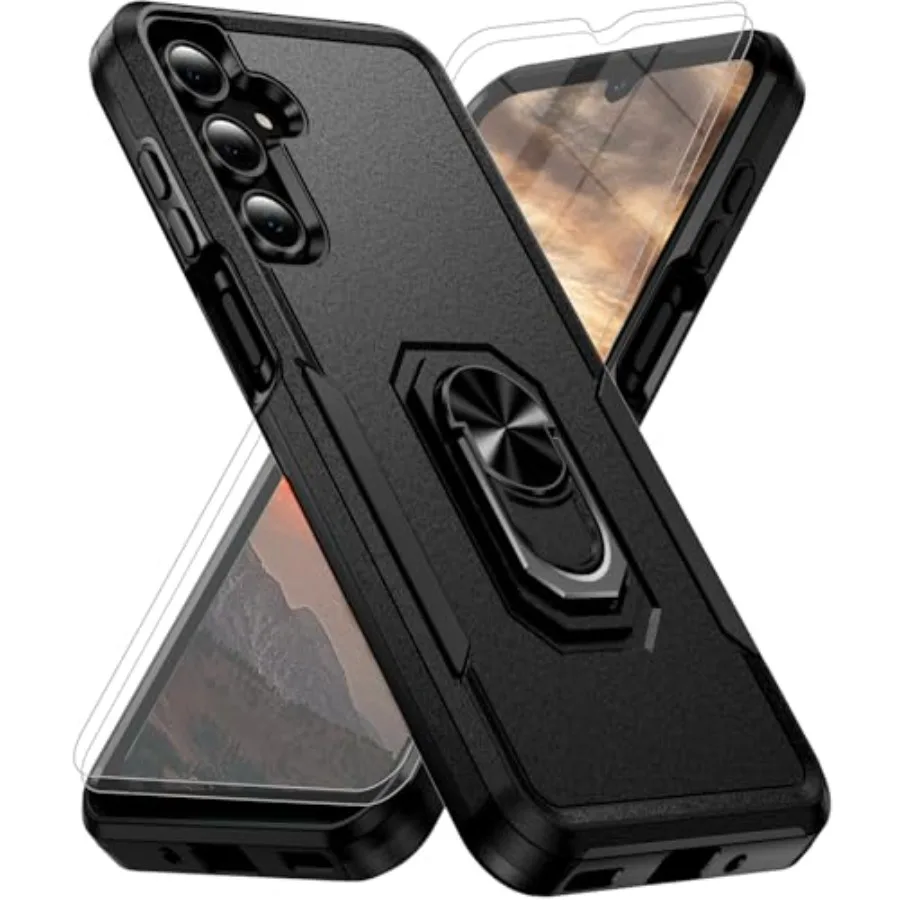 for Samsung Galaxy A16 5G Phone Case [15 FT Military Grade Drop Protection] with 2X Tempered Glass Screen Protector, Heavy-Duty