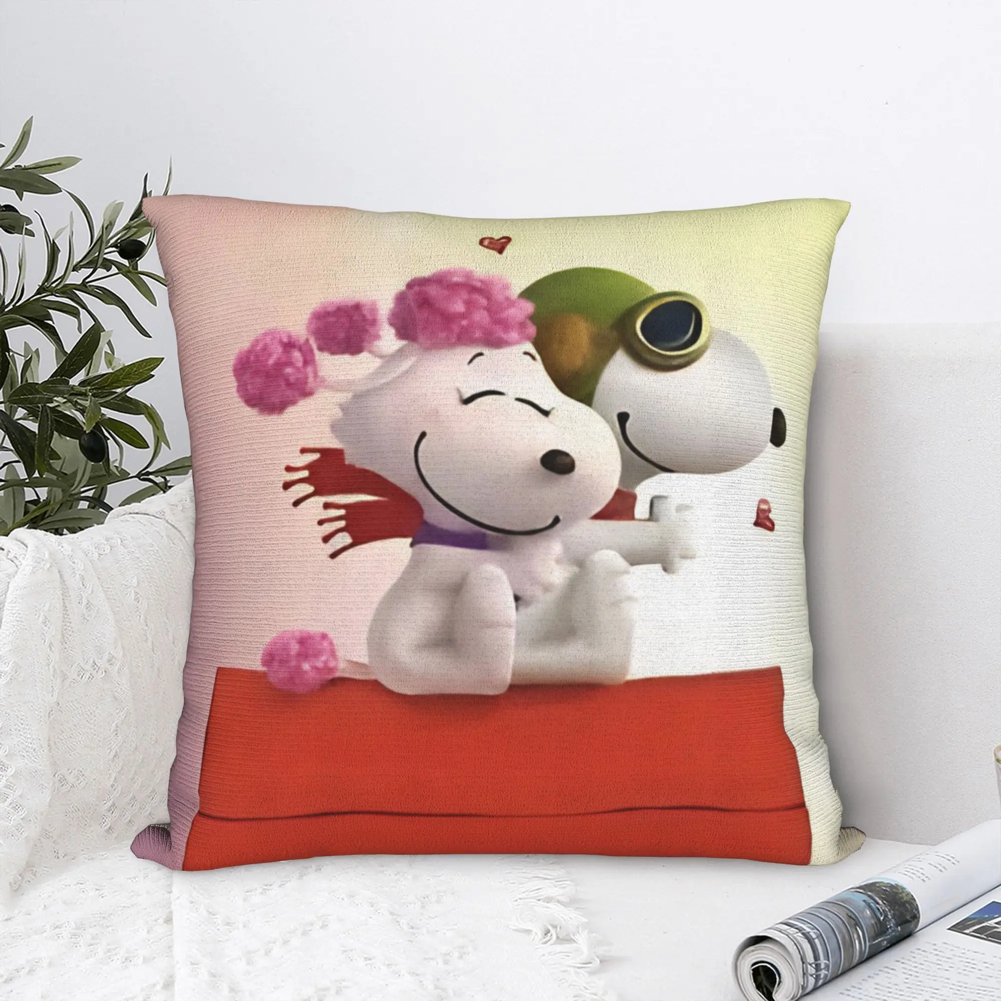 S-Snoopys Movie Pillowcase Polyester Cushion Cover Gift Cute Dogs 90s Pillow Case Cover Sofa Dropshipping 18'