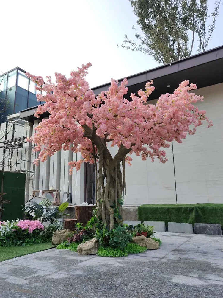 Simulated Sakura Tree, Peach Blossom Tree, Simulated Tree, Large Decorative Landscape Package, Netfamous Scenic Area