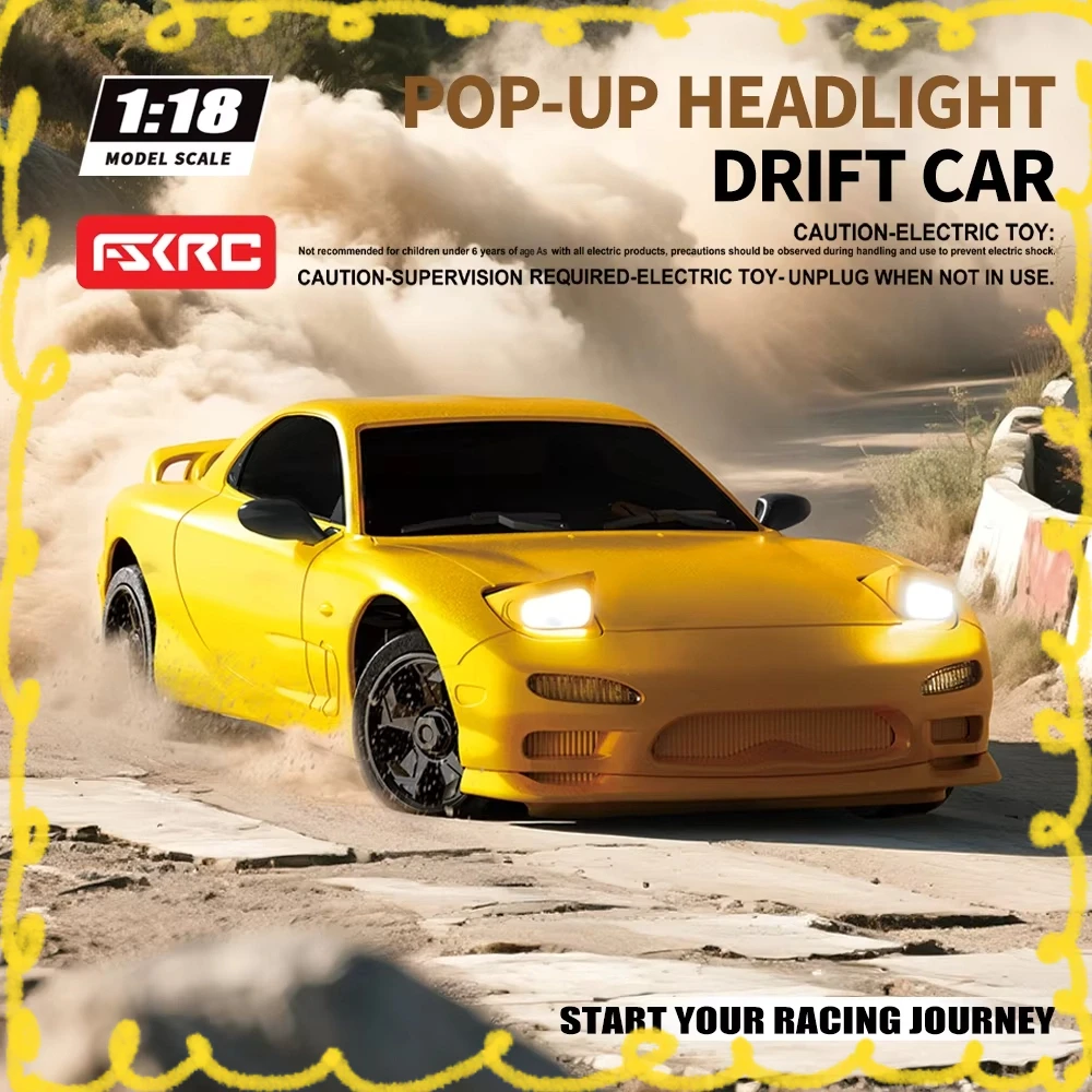 

Новый четырехколесный дрифтовый автомобиль в масштабе 1:18, высокоскоростная радиоуправляемая игрушка с гироскопом, 2,4G, модель с дистанционным управлением, конкурентоспособная гоночная машина