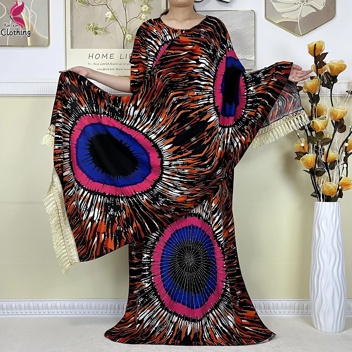 New High Quality Muslim Sets African Clothing Summer Women Short Sleeve Dashiki Tie dyed Loose Islam Women Dress With Big Scarf