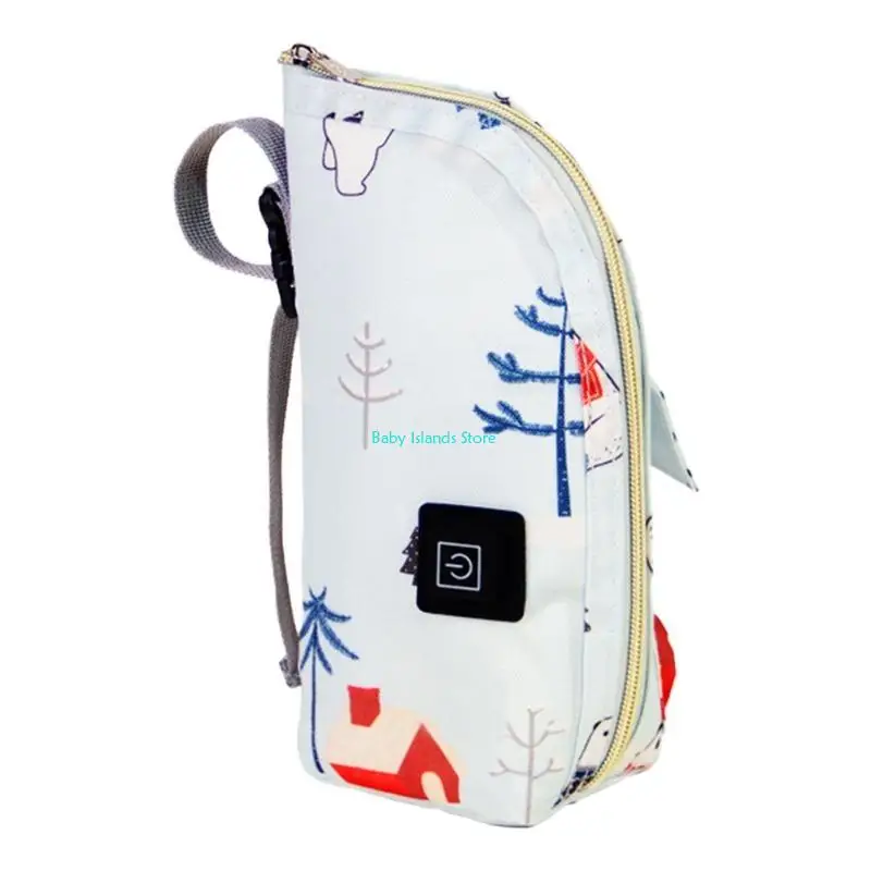 K92D USB Flessenwarmer Draagbare Reizen Warmer Zuigfles Warme Hoes Isolatie Thermostaat Voedsel Warming Tas