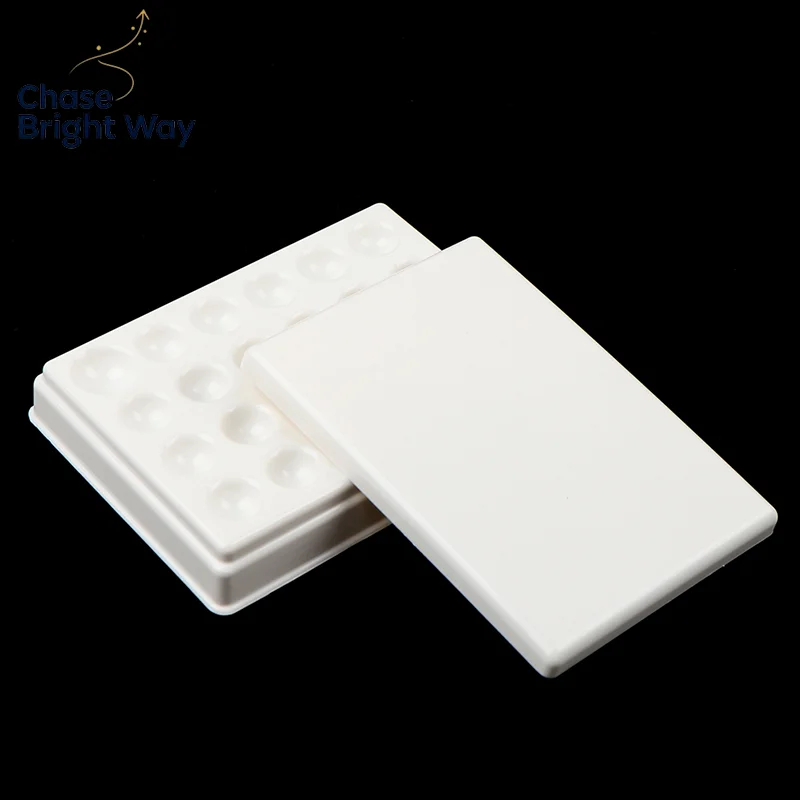 1PC With Cover Dental Lab Equipment Porcelain Mixing Watering Moisturizing Plate 24 Slot Ceramic Palette