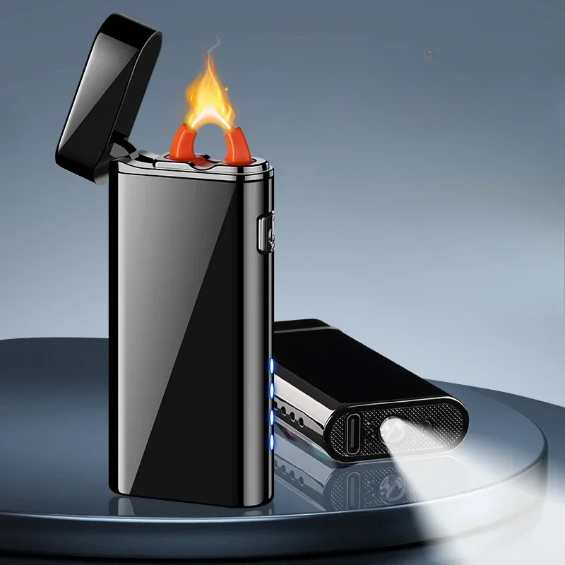 

New Lighting Lamp Electric To Fire Rechargeable Windproof Lighter Creative Men's Large Arc Cigarette Lighter Smoking Accessories