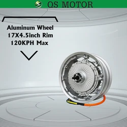 QS MOTOR QS273 8000W V3 72V with 17x4.25 inch Moped Wheel Rim 120kph High Speed E-Motorcycle Spoke Hub Motor