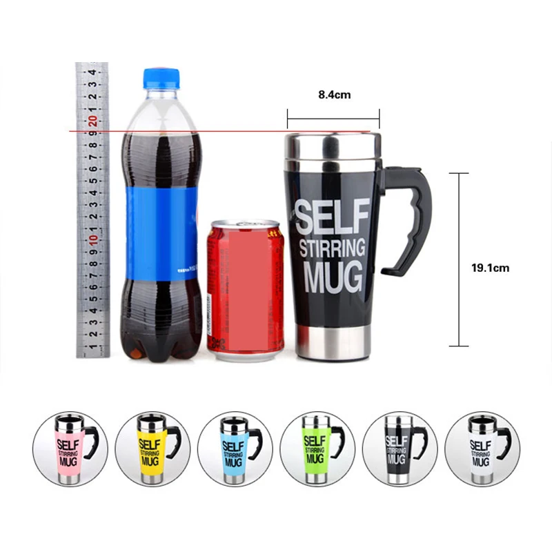 450ML Automatic Stirring Electric Mixing Cup Coffee Milk Self Stirring Mug Stainless Steel Thermal Smart Double Insulated Cup