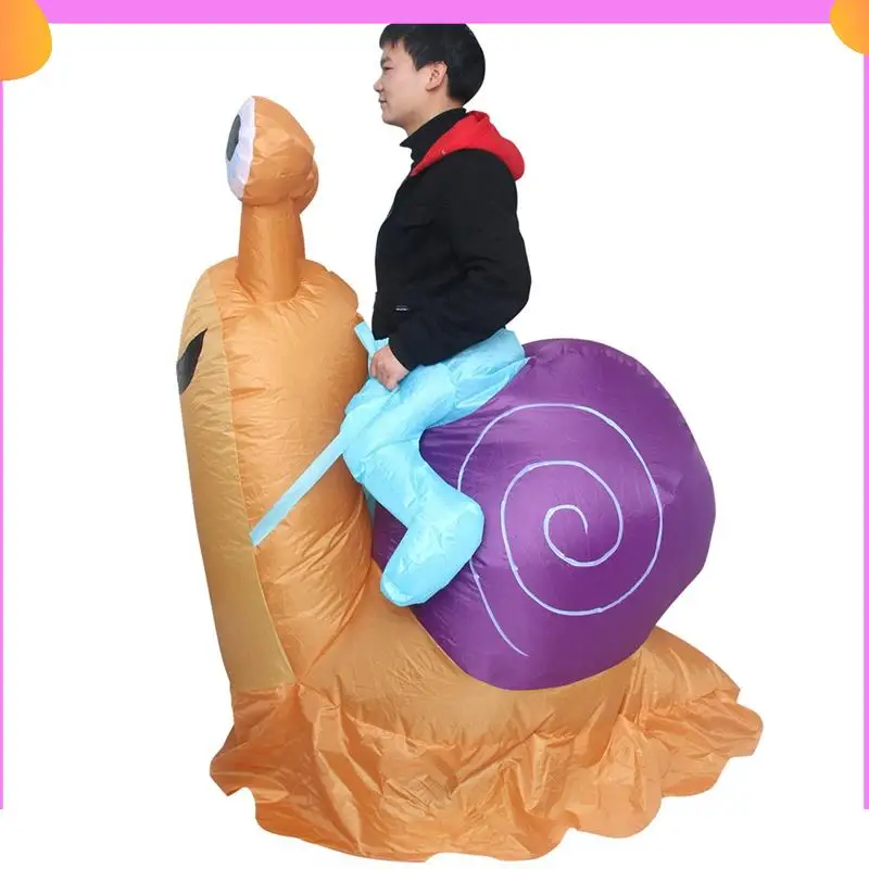 

A23P Simbok Halloween Party Inflatable Costume Cycling Snail Funny Blow Up Suit Party Clothing Fancy Dress For Adult