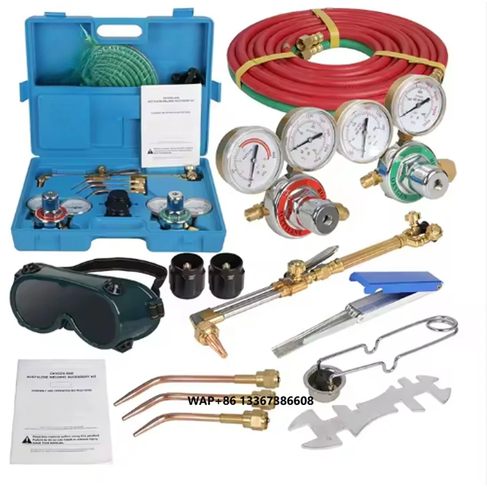 Copper Brass Welding and Cutting Set with Gas Cutting Torch and Oxygen & Acetylene Gas Regulator