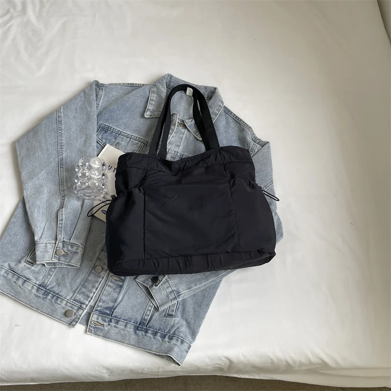 1 Piece Large Capacity Tote Bag fashion Shoulder Canvas Bag Work Commuting Bucket Bag