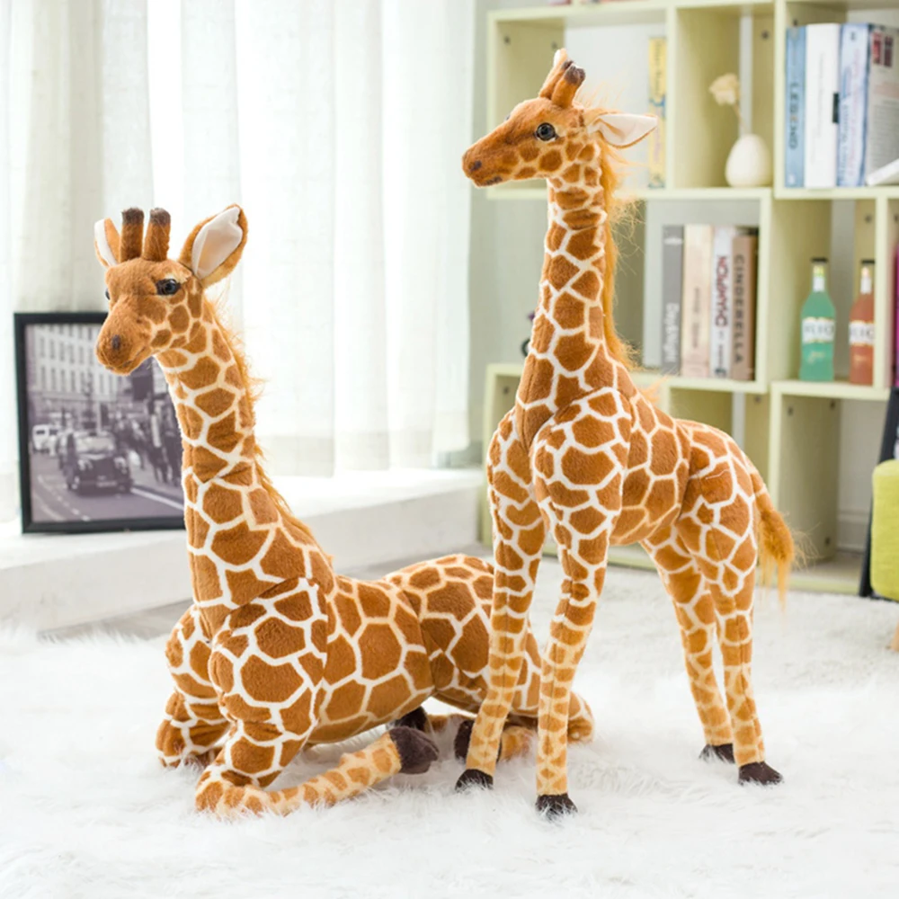 

High Quality Simulation Giraffe Plush Toys Cute Large Size Giraffe Stuffed Animal Doll Birthday Gift Kids Toy Home Party Decor