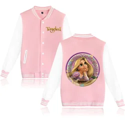 Disney Tangled Rapunzel Princess Varsity Baseball Bomber Jacket Men Women Hip Hop Harajuku Jackets Kids Boys Girls Single Coats