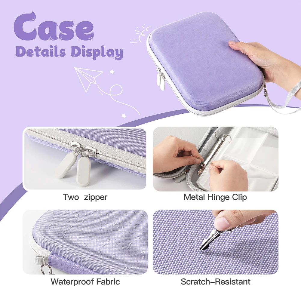Card Case Card Holder for Yoto Cards Soft Portable Folder with Zipper & Pockets Card Holder Binder Sleeve Holder for Yoto Cards